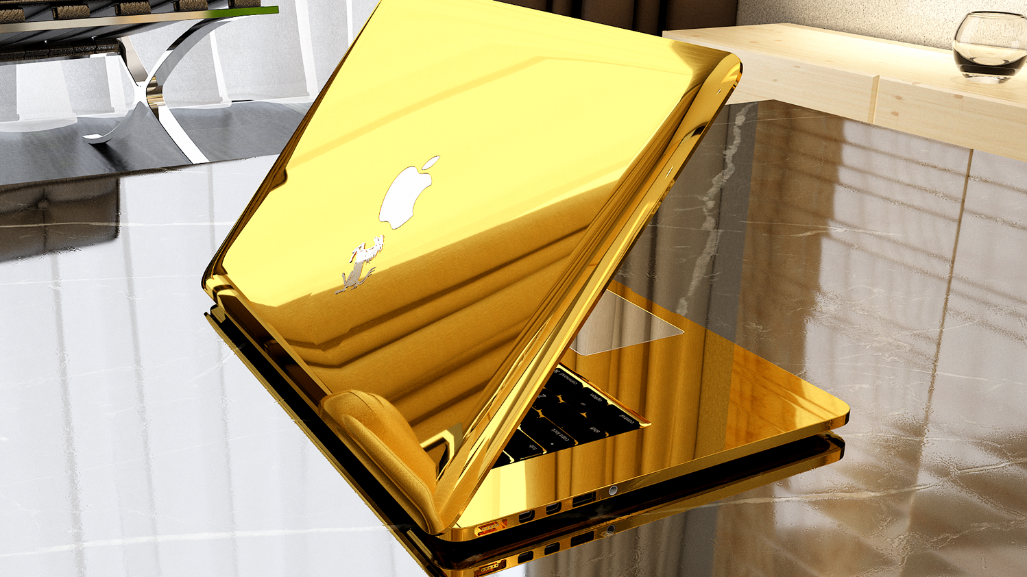 MacBook Gold 24k Золото 999 пробы Элитный подарок